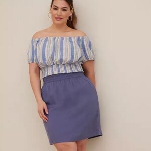 Torrid Mini Linen High Waisted Skirt size 2X